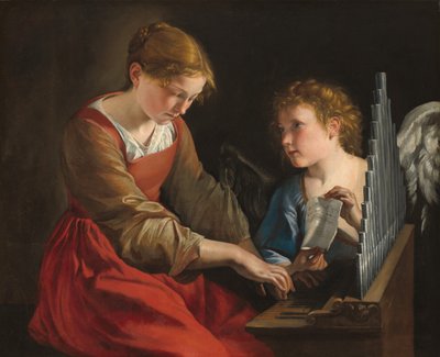 Saint Cecilia and an Angel by Orazio Gentileschi